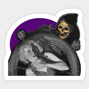 Skull death on halloween Sticker